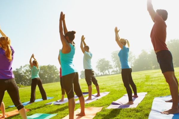 yoga in the park