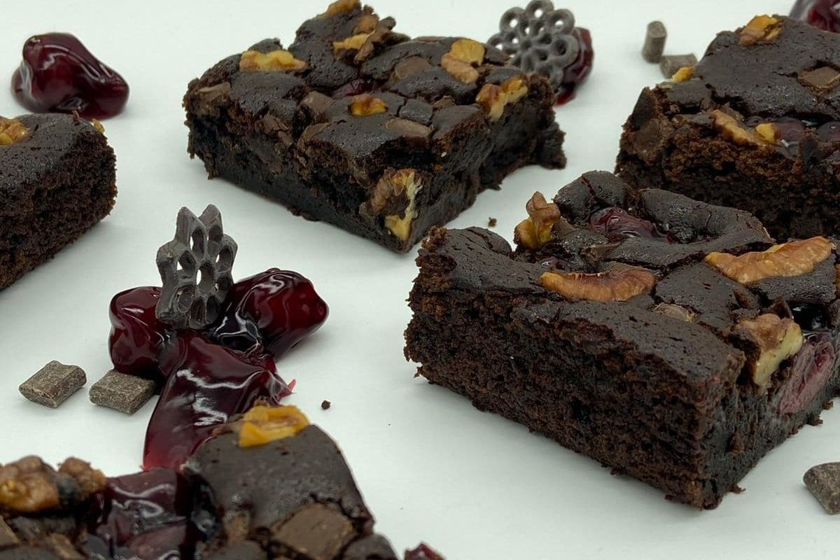 vegan chocolate brownies jay halford plant based recipes